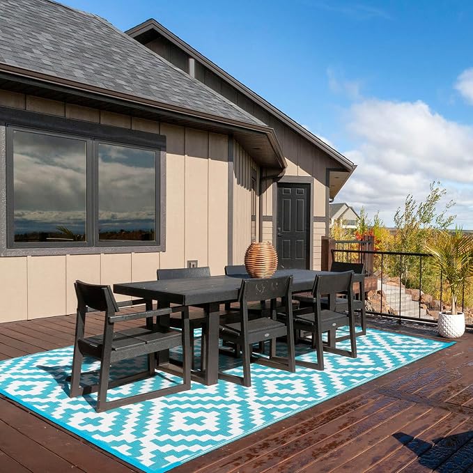 Outdoor Patio Plastic Straw Rug - Image 5
