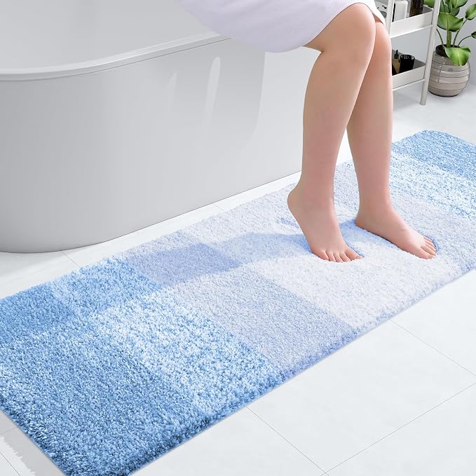 OLANLY Bathroom Runner Rugs Mat 59x20, Extra Soft Absorbent Microfiber Bath Rugs by OLANLY