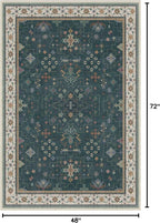 Hazo Haus Dark Green 4x6 Living Room Rug - Image 2