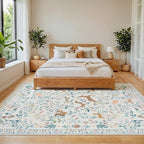 6x9 Area Rugs Washable Rug: Large Boho Living Room Rug Soft Non-Slip Low Pile - Image 3
