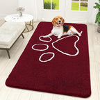 OLANLY Dog Door Mat for Muddy Paws 59x32, Paw Print Design, Absorbs Moisture by OLANLY