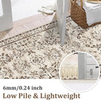 Yamaziot Washable Runner Rug 2x3 – Floral Non Slip Small Entryway Rug - Image 2