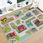 Capslpad Kids Rug Educational Play Rug 5.2'x3.3' Traffic Road Kids Play Car Mat by CapslpadDirect