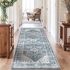 AMADA HOMEFURNISHING 2'6"x10' Washable Area Rug, Low-Profile Entryway Rug - Image 8