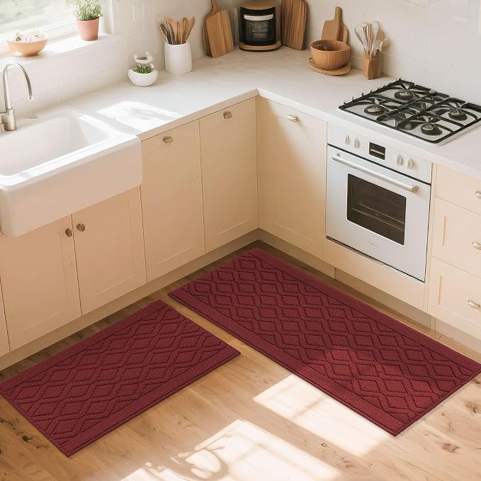 COSY HOMEER 48x20 Inch/30X20 Inch Kitchen Rug Mats Made of 100% Polypropylene 2 - Image 8
