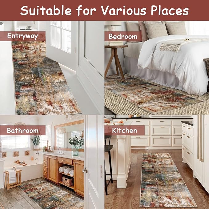 Lahome Washable Kitchen Runner Rug Non Skid, 2x7 Soft Bedroom Rug Runners - Image 5