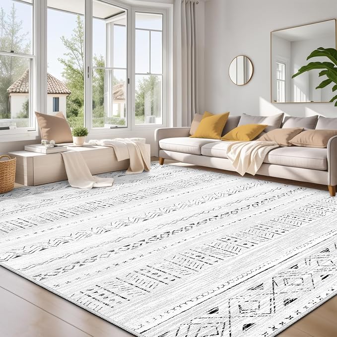 cotiled 10x14 Area Rugs Living Room Rug: Washable Boho Rugs by COTILED