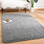 Andecor Soft Fluffy Bedroom Rugs, 3 x 5 Feet Indoor Shaggy Plush Area Rug by Andecor