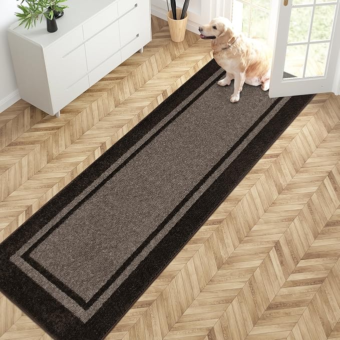 PURRUGS Dirt Trapping Door Mat 24" x 84", Non-Slip Machine Washable Entryway Rug by PURRUGS