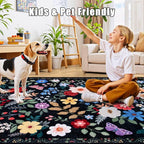Area Rug Living Room Rugs: Floral 3x5 Washable Rug Vintage Soft Boho Non-Slip - Image 6