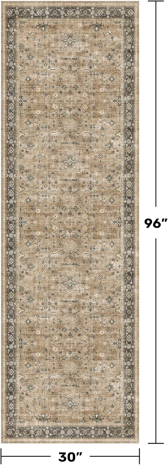Distressed Taupe Washable Long Runners - Image 2