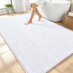 OLANLY Large Bathroom Rugs 70x46, Extra Soft Absorbent Chenille Bath Rugs by OLANLY
