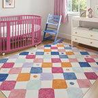 jinchan Area Rug 5x7 Kids Washable Indoor Floor Cover Non-Slip Modern Soft Rug by JINCHAN