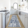 2'6''x8' Runner Rugs Washable Rug: Modern Abstract Hallway Runner Rug Indoor by GENTDRIZZ
