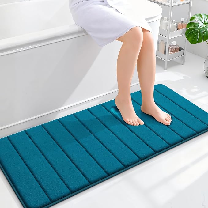 OLANLY Memory Foam Long Bathroom Rugs Runner 47x20, Super Soft Absorbent Bath by OLANLY