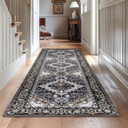 Lessymo 2 x 6 Runner Rug, Machine Washable Area Rugs Boho Faux Wool Low Pile - Image 2