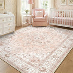 CAPALOCA Machine Washable Rugs Nursery Rug 9x12 Cute Girl Non Slip Low Pile - Image 2