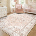 CAPALOCA Machine Washable Rugs Nursery Rug 8x10 Cute Girl Non Slip Low Pile by CAPALOCA