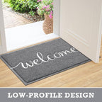 CozyBounty Grey Door Mat Welcome Mats Outdoor Indoor Non-Slip Doormat - Image 4