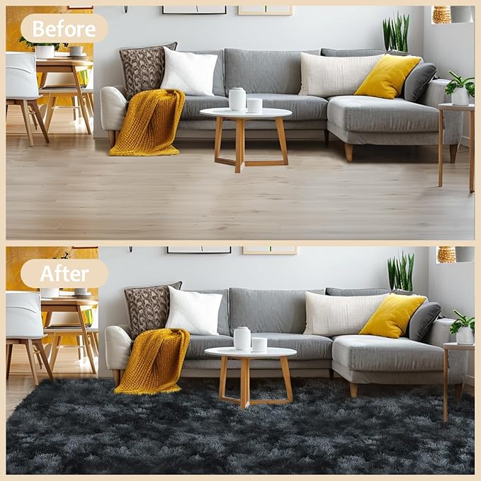 Mugorn 6x9 Rugs for Living Room, Large Fluffy Area Rugs for Bedroom, Soft - Image 5