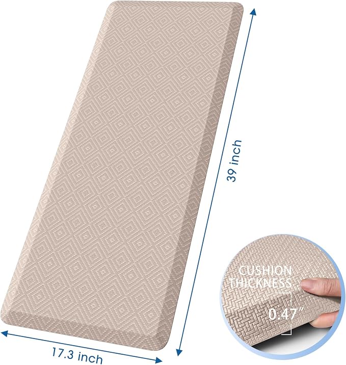 Mattitude Kitchen Mat Cushioned Anti-Fatigue Floor Mat Water Resistant Non-Slip - Image 2