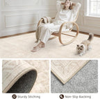 10x12 Area Rugs for Living Room: Vintage Boho Neutral Washable Rug Indoor Soft - Image 4