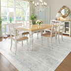 Lahome Blue Rugs for Living Room, 8x10 Distressed Light Blue Area Rugs for - Image 6