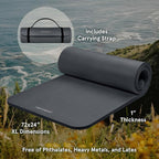 Retrospec Solana Yoga Mat 1" Thick w/Nylon Strap - Image 2