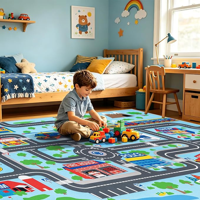 Capslpad Kids Rug Educational Learning Rug 6.6' x 9.8' Classroom Carpet Traffic - Image 6