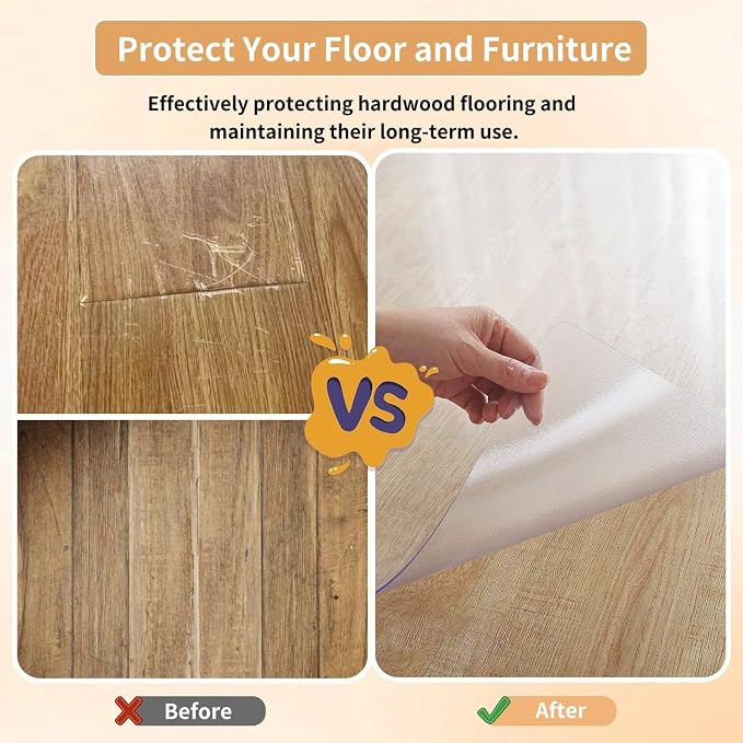 OstepDecor Clear Runner Rug for Hallway, 24 x 72 Inch Clear Floor Protector - Image 5