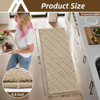 COSY HOMEER Kitchen Rugs 24"x60" Non-Slip Washable Kitchen Mats - Image 2