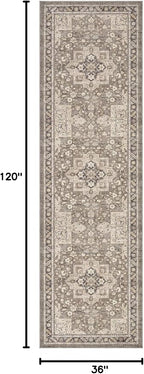 Vintage Hallway Runner Rug 3x10: Large Soft Washable Entryway - Image 2