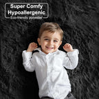 PAGISOFE Black Runner Rugs for Bedroom, Living Room 2x6 Small Plush Fluffy Boys - Image 9