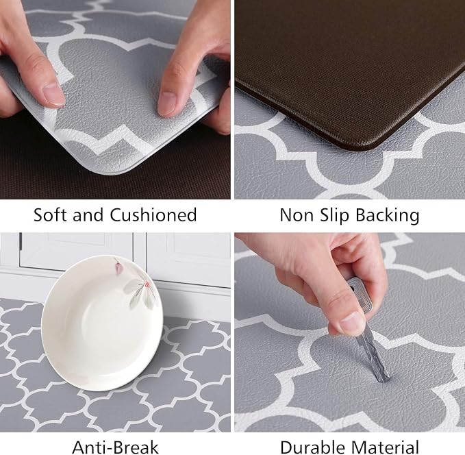 KMAT Kitchen Mat Cushioned Anti-Fatigue Kitchen Rug, Waterproof Non-Slip - Image 3