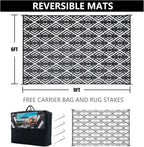 HUGEAR RV Outdoor Rug Waterproof Mat Outdoor Rugs 6'x9' - Image 2