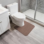 Bosap Toilet Rugs U Shaped Bathroom Rug, Machine Washable Non Slip Quick Dry - Image 6