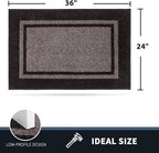 PURRUGS Dirt Trapping Door Mat 24" x 36", Non-Slip Machine Washable Entryway Rug - Image 2