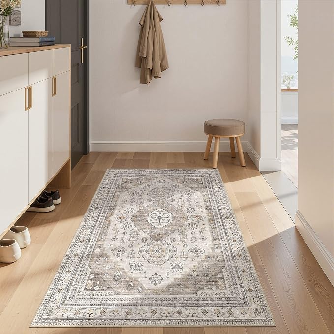 3x5 Washable Area Rug, Large Rugs - Image 2