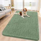 Smiry Dog Door Mat for Muddy Paws 59x35, Absorbent Dirt Trapper, Non-Slip by Smiry