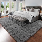 Amdrebio Grey Modern Large Living Room Rugs 6x9, Fluffy Area Rug - Image 6