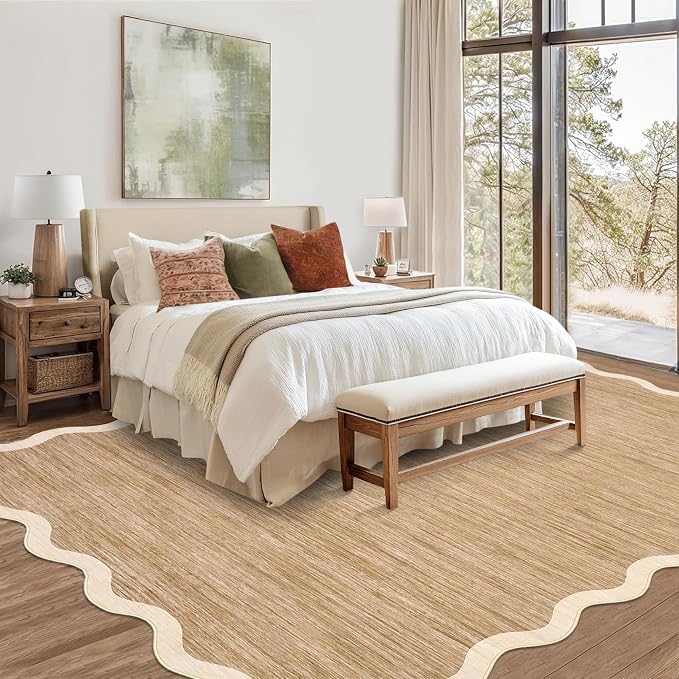 GarveeHome Scalloped Washable Rug 6x9 Rugs - Image 3