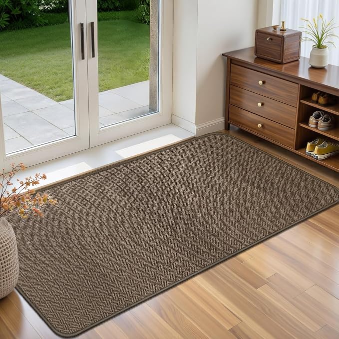 Ultra Thin Door Mat Indoor Entrance 24"x47", Low-Profile Indoor Door Mat by Unknown