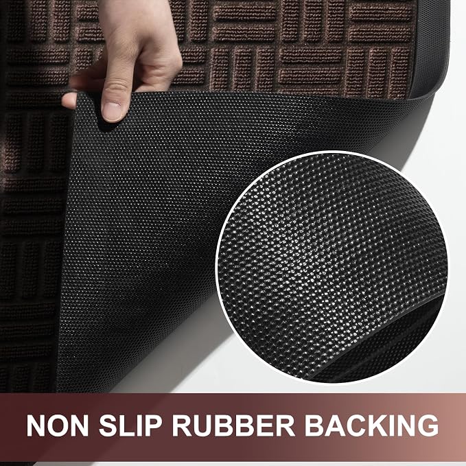 Mibao Front Door Mat Outdoor Entrance, Waterproof Dirt Trapper Doormat - Image 6