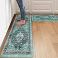 Collive Farmhouse Anti Fatigue Kitchen Mat, Cushioned Kitchen Rug Sets of 2 by Collive