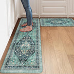 Collive Farmhouse Anti Fatigue Kitchen Mat, Cushioned Kitchen Rug Sets of 2 by Collive