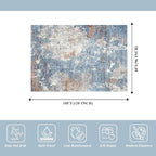 8x10 Washable Living Room Rug – Modern Neutral Abstract Large Area Rug - Image 2