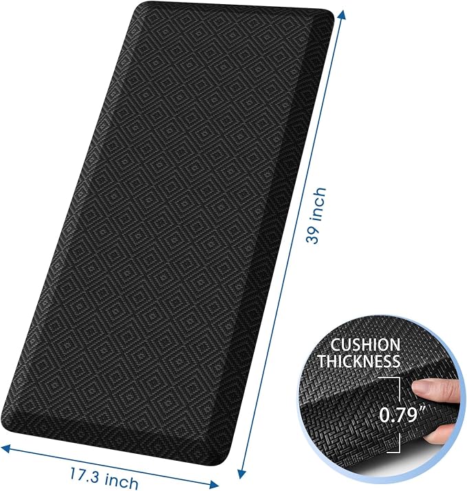 Mattitude 4/5 Inch Thick Kitchen Mat Cushioned Anti-Fatigue Floor Mat Water - Image 2