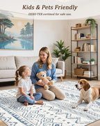 Miukiki 5x7 Area Rug for Living Room Moroccan Washable Rugs Non Slip Indoor - Image 6