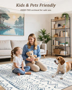 Miukiki 8x10 Area Rug for Living Room Moroccan Washable Rugs Non Slip Indoor - Image 6