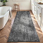 2x8 Black Rug Runners for Hallways Kitchen Runner Rug Non Slip Washable Black - Image 4